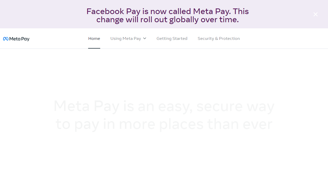 Meta Pay（Facebook Pay）