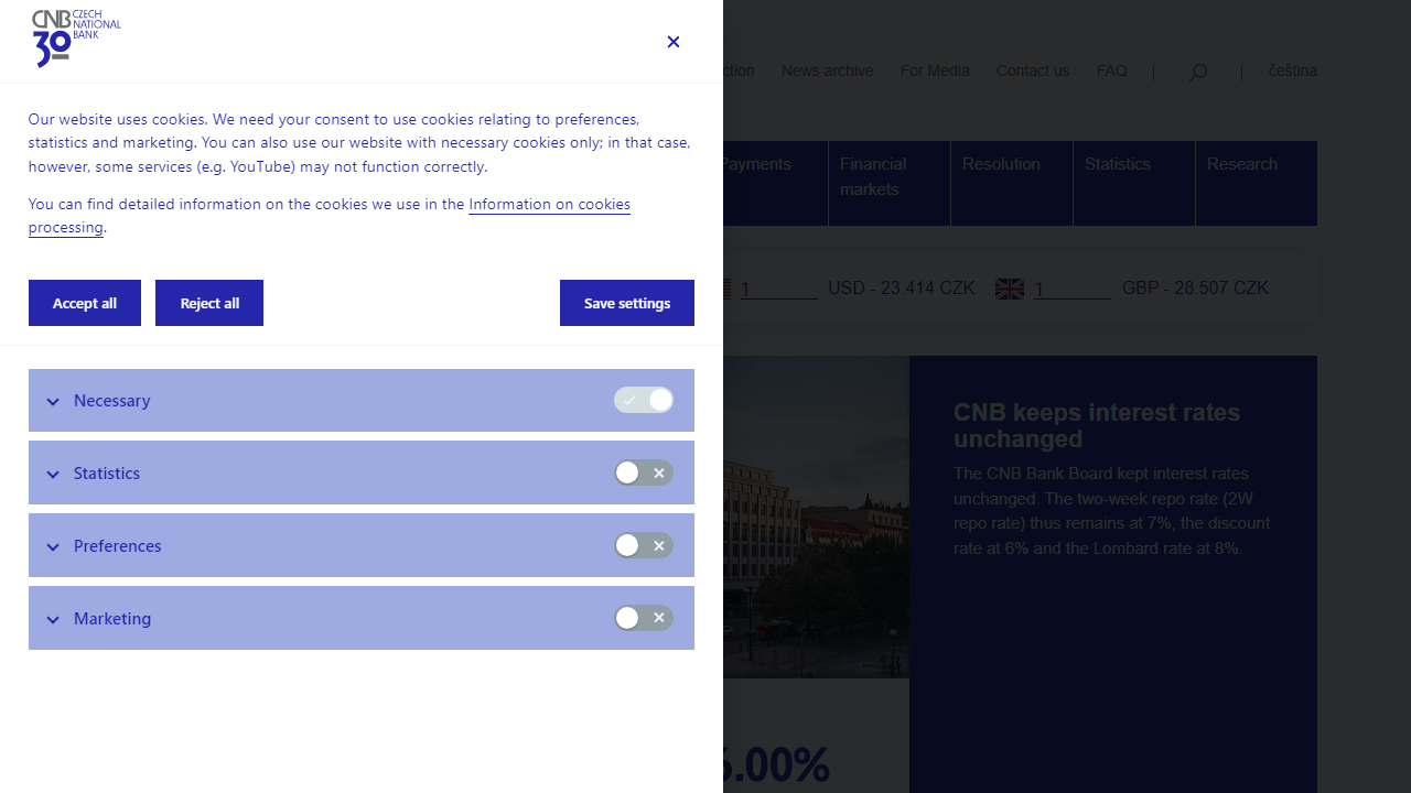 捷克国家银行 (CNB)